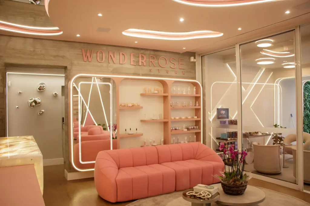 Detalhe de acabamento em marcenaria em projetos com arquitetos para projetos comerciais.